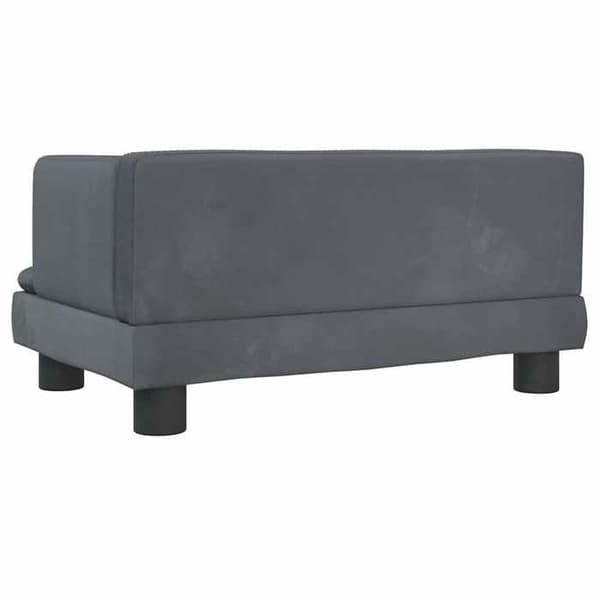 vidaXL Barnsoffa Mörkgrå 60x40x30 cm Sammet 3196319