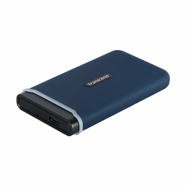 TRANSCEND ESD370C Extern SSD-enhet - 500 GB - USB 3.2 Gen 2 (USB-C) - Marinblå