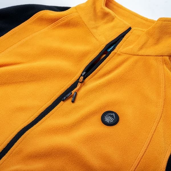 Fleecejacka barn - ELBRUS - Carlow - Gul - 100% polyester - OEKO-TEX®