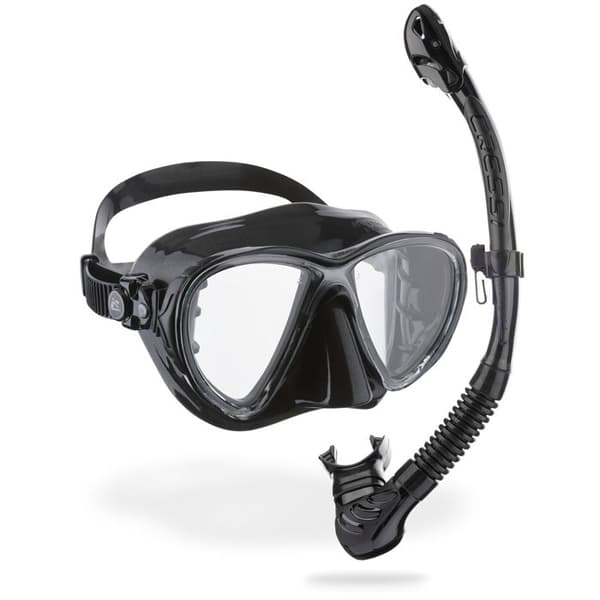 Mask och snorkel - CRESSI - Big Eyes Evolution Combo - Svart - Advanced Dry/Aquastop - One size