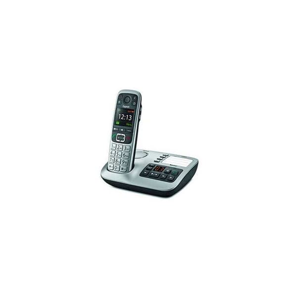 Gigaset Trådlös DECT telefon svart/silver med telefonsvarare - e560a