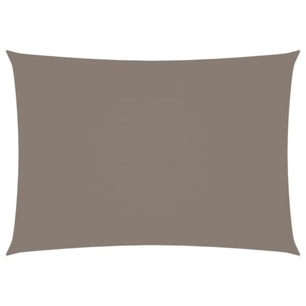 vidaXL Parasol Sail Oxford Tyg Rektangulär 4x5 m Taupe