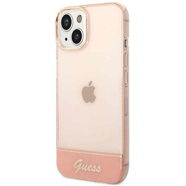 Guess Translucent - Fodral för iPhone 14 Plus (rosa)