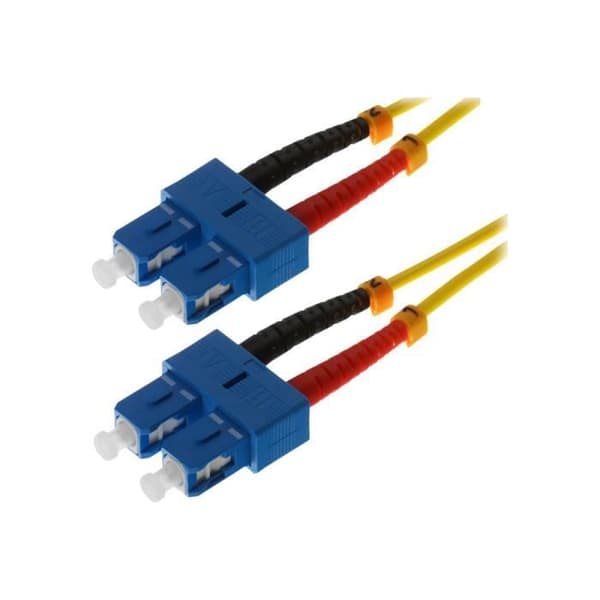 Helos SC(M) Single Mode Patch-sladd för SC(M) Single Mode 1m Fiberoptik 9 - 125 mikrometer OS2 Gul