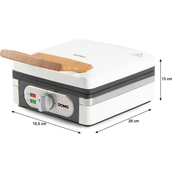 Gaufrier - DOMO - DO9274W - 1400 W - 2 XL-våfflor - Vit