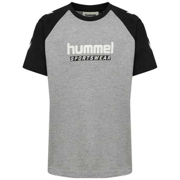 T-shirt med Hummel-logotyp för barn - grå melange