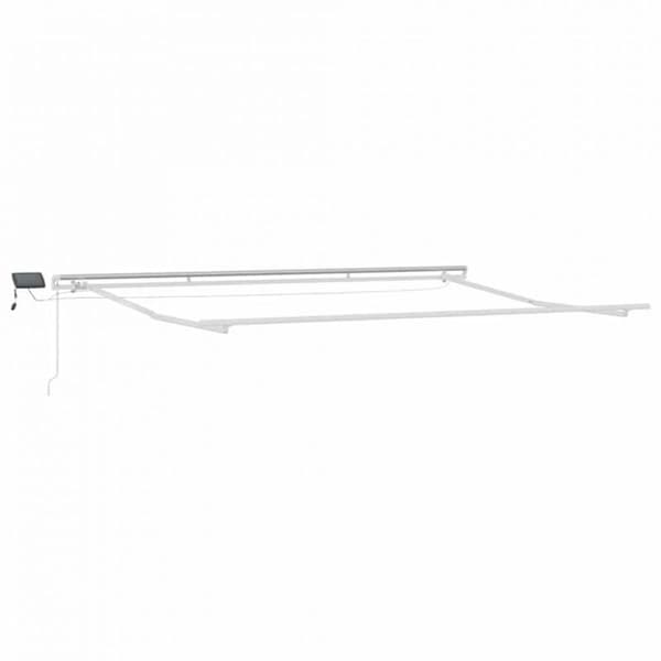 Fällbar markis VIDAXL aluminiumram vit 500×300 cm (manuell)