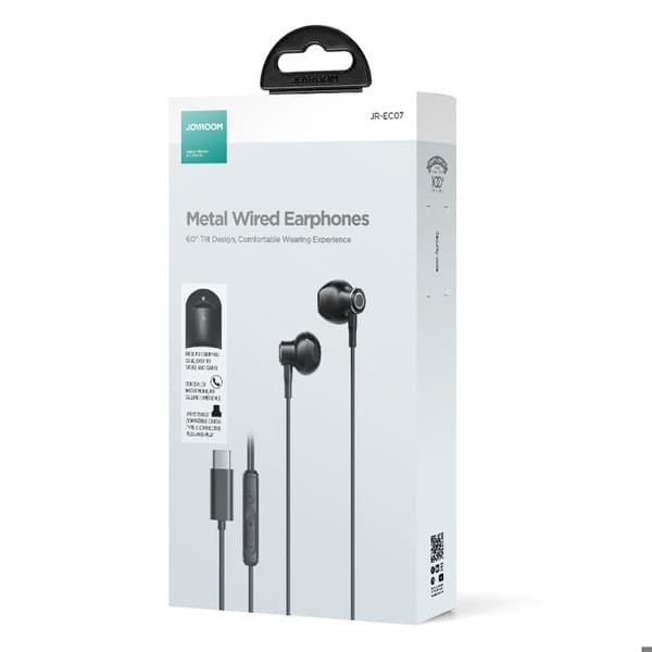 In-ear hörlurar med 1,2 m USB-C-kabel, svarta