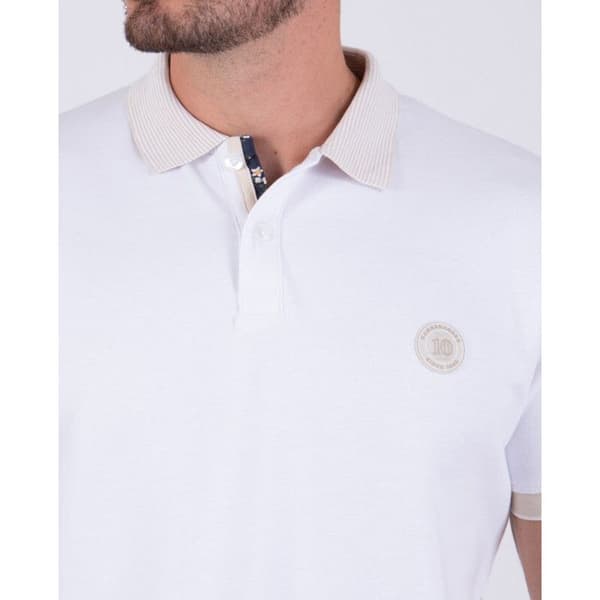 Polo med randig krage Camberabero