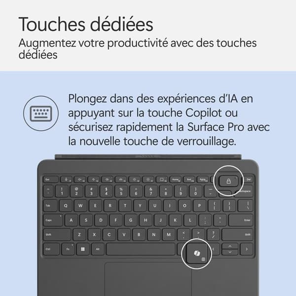 Tangentbord för Microsoft Surface Pro 12 tum - Gris