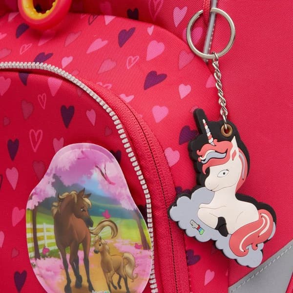 ergobag Medaillon rosa grå för flicka - Hangies Einhorn 112895