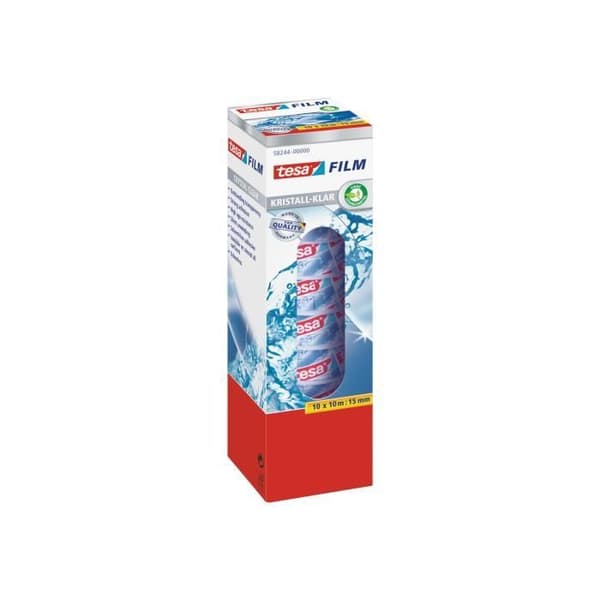 Sätttejp - tesa - 4104 - 15 mm x 10 m - Transparent - Pack om 10