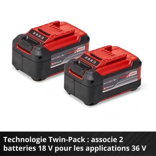 Einhell Dubbelbatteri 5,2 Ah Twinpack PXC (Litium-Ion, 18V, för alla Einhell PXC-apparater)