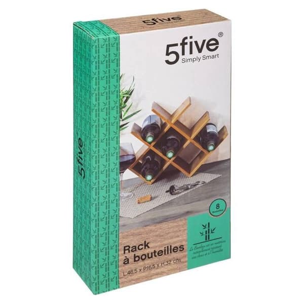 Förvaring 8 flaskor bambu - 5 fem enkelt smart