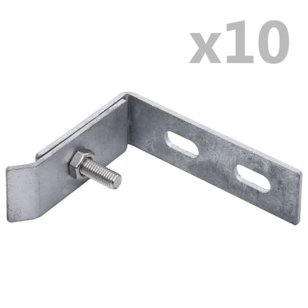 Set med 10 väggvinkelslutare i silver