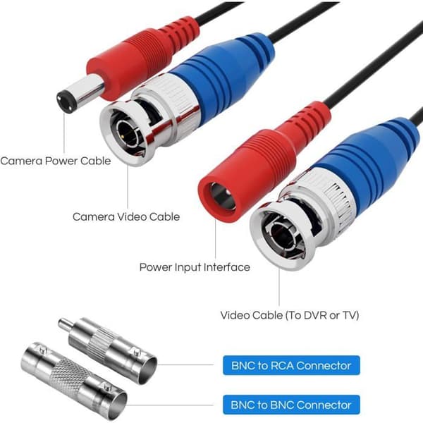 Anlapus 30m Videoövervakningskabel BNC Koaxial