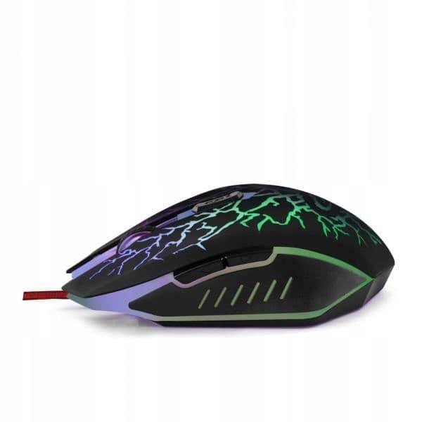 Mus - Esperanza - MX211 LIGHTNING - Robust kabel - Förstärkt USB-kontakt - Textilöverdrag