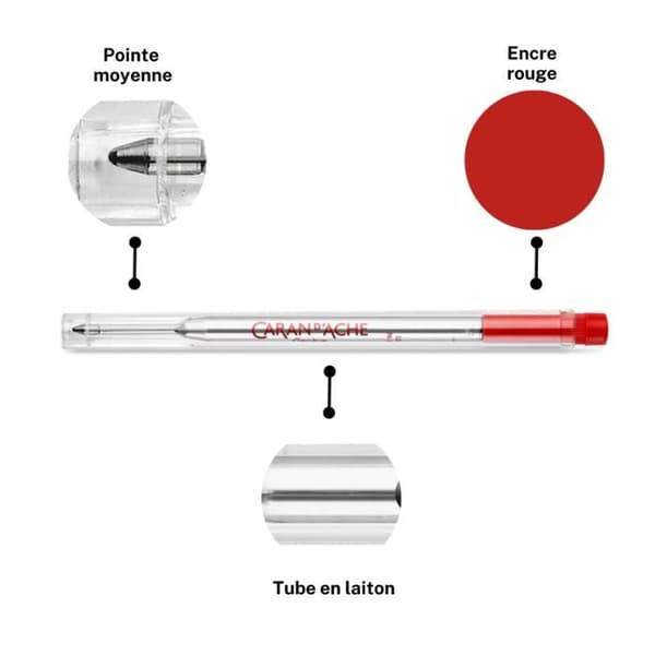 CARAN d'ACHE Mediumblå refill