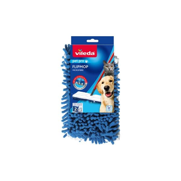Vileda Flip Mop Trapetsformad mikrofibermopp Reservdel Vit-Blå 162291