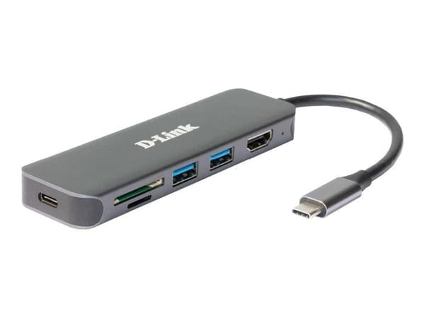 USB-hubb - D-Link - DUB-2327 - 4K Ultra HD - USB-C - HDMI - Plug and Play