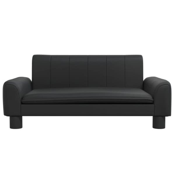 Svart barnsoffa 70x45x30 cm i konstläder