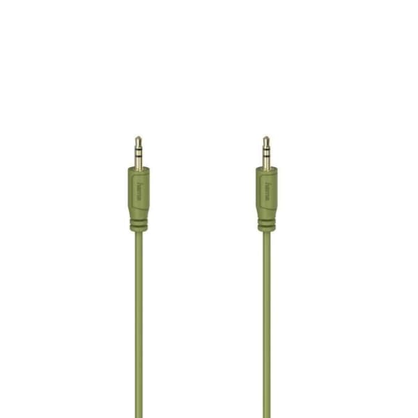 Ljudkabel - Flexi-Slim - 3,5 mm - Guld - Grön - 0,75 m