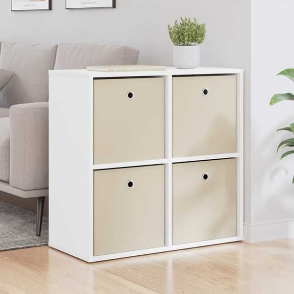 vidaXL Buffé med låda Vit 68,5 x 32 x 67 cm 8000540