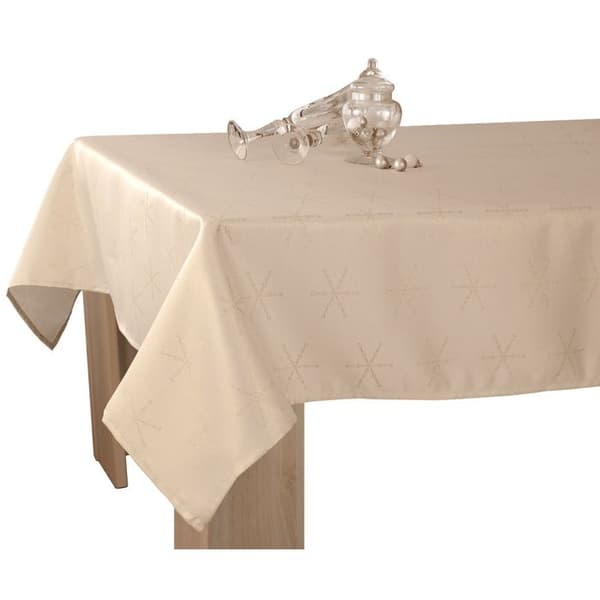 LE LINGE DE JULES Duka Lurex 150x200 cm Kräm & Guld - 92% Polyester, 8% Metall, Lättskött