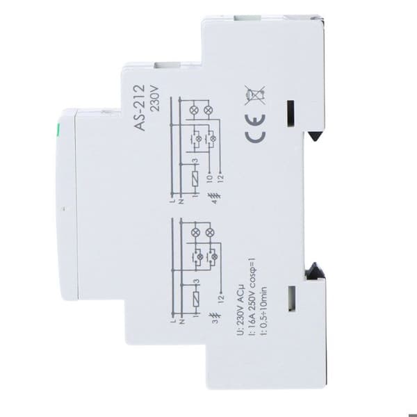 Trappströmbrytare AS-212 Un=230V, I=16A, 1 modul