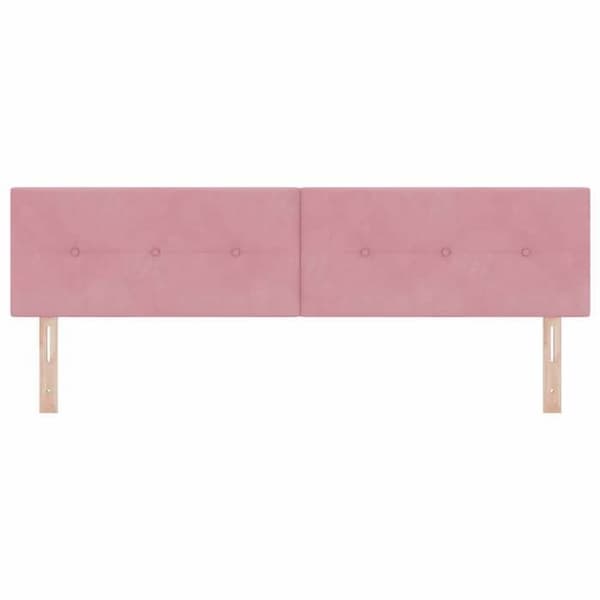 vidaXL Sänggavel Rosa 180 cm Sammet 42007188