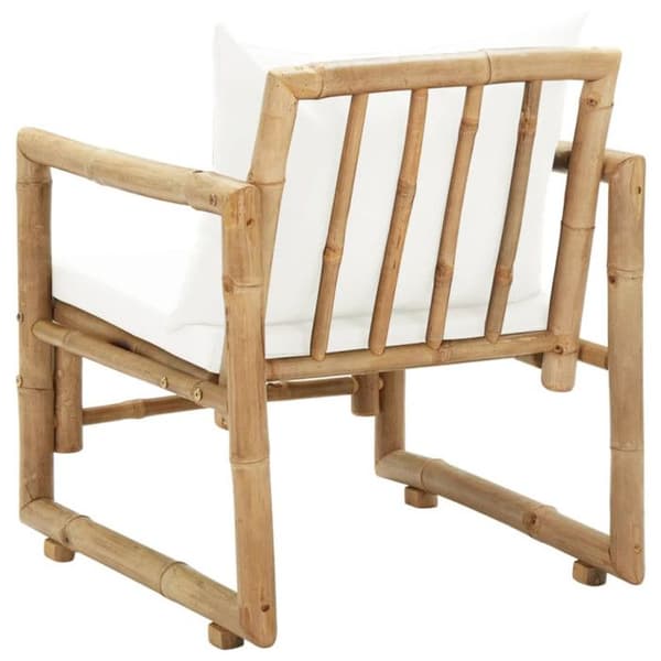 vidaXL 2x Bambu Trädgårdsstol Sits Utomhusfåtölj Uteplatsstol 43158