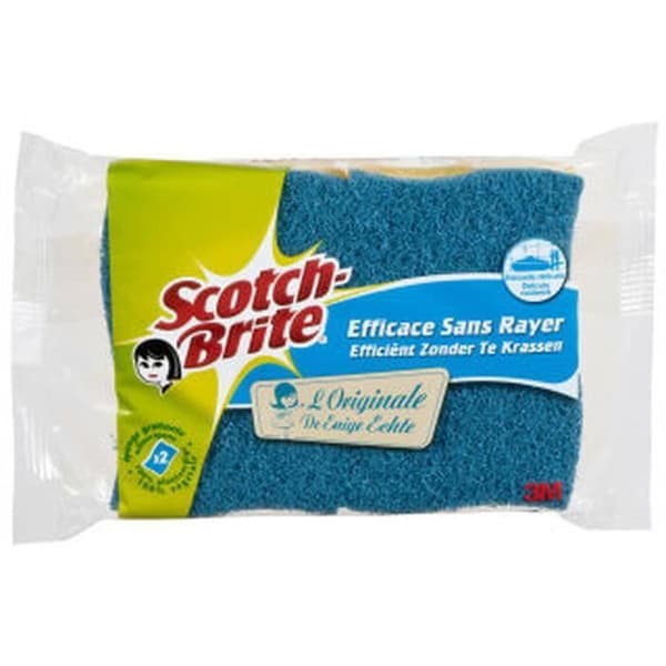 SCOTCH BRITE Blå skrubbsvamp x2