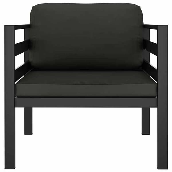 vidaXL enkelsoffa med kuddar Aluminium antracit