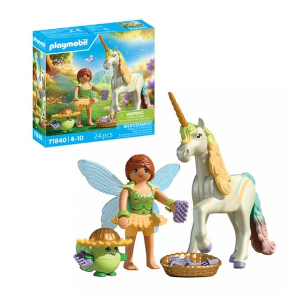 71840 Regnbågsblomma unicorn med fe