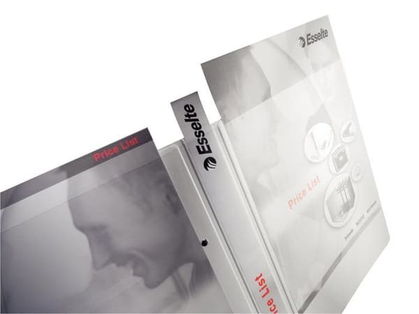 Presentationsmapp - Esselte Leitz - A4+ - 4 ringar - 200 ark - Lädereffekt