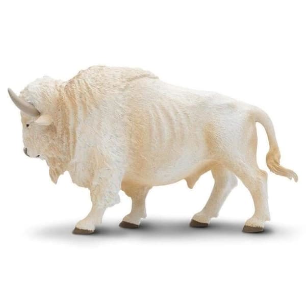 Figurin - Safari - Vit buffel - 12,75 cm - Giftfri - För barn och samlare