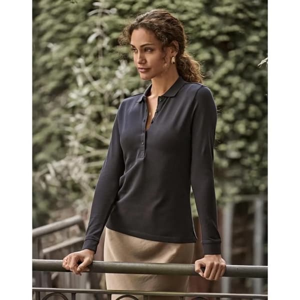 Polo långärmad dam Tee Jays Luxury Stretch