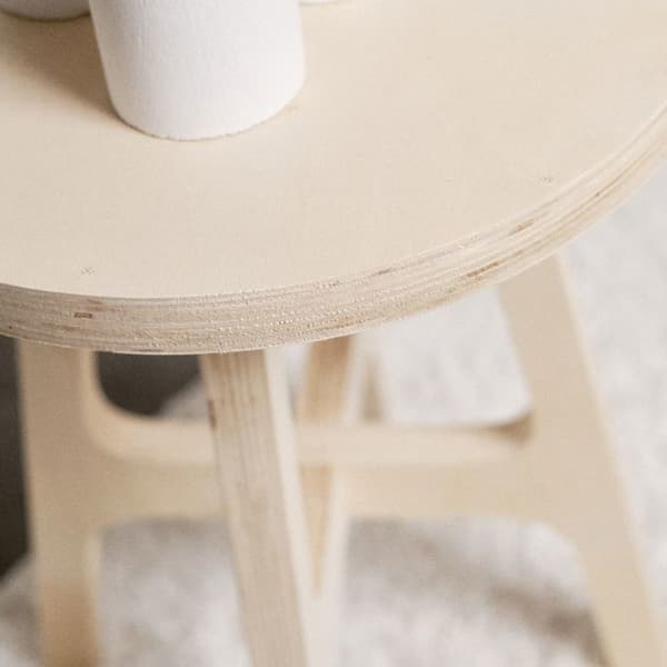 Rund taburet SIMPLICITY - FACTORY - Beige TU