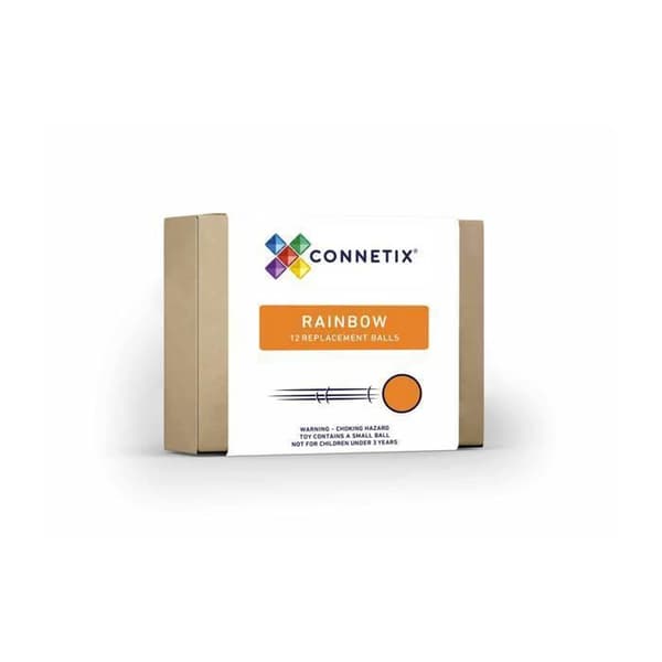 CONNETIX Byggplattor Magnetiska Regnbåge Paket med Bollar, 12 Stycken