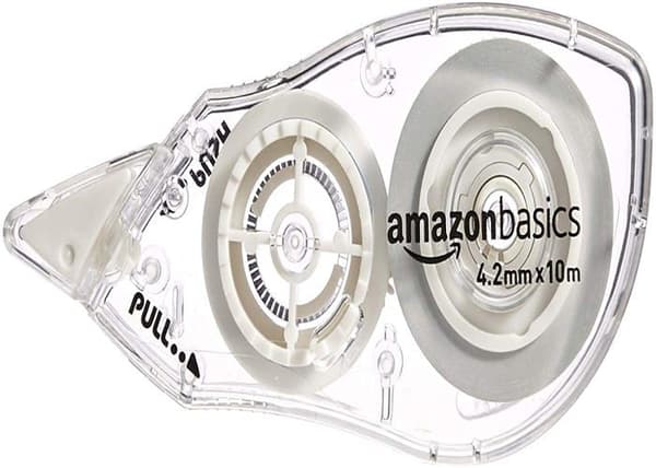 Basics Corrector Eraser - 50737 - Amazon Correction Tapes - 4,2 mm x 10 m, paket med 10