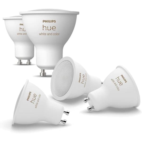 Philips Hue GU10 LED-lampor Pack om 5, 400 lumen, Bluetooth-kompatibla