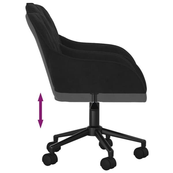 vidaXL Svart Velour Snurrstol 344873