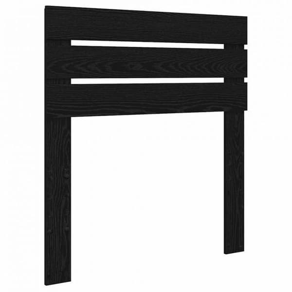 Sänggavel - VIDAXL - Rektangulär - Svart ek - Ingenjörsträ - 90 cm