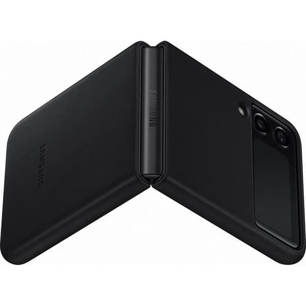 Coque - SAMSUNG - Z Flip3 - Läder - Svart - Semi-rigid