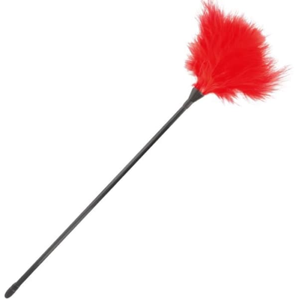 MÖRKT RÖD FJÄDER 42CM