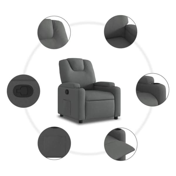 vidaXL Grått tygfåtölj 3205509