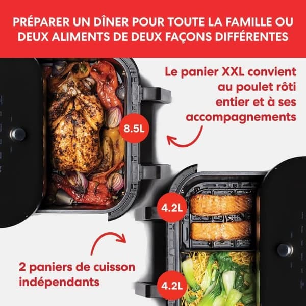 Luftfritös - Instant Pot - Vortex Plus VersaZone XXL - 8,47 liter, effekt 1700W 8 program