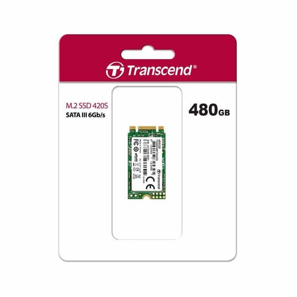 SSD-hårddisk - TRANSCEND - 480Go - M.2 2242 - SATA3 - B+M Nyckel TLC