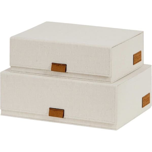 Förvaringslåda LOVE IT STORE IT - Premium - Linne - 2 stapelbara storlekar
