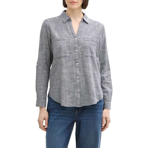 Blus i bomull regular fit
